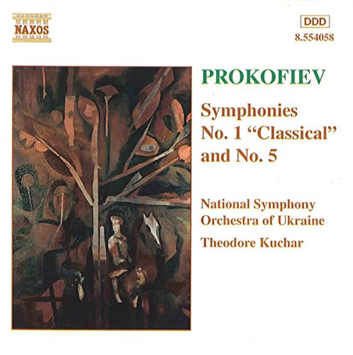 CD cover for Prokofiev symphonies featuring abstract, earthy artwork.