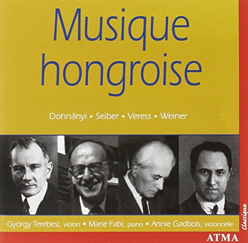 CD cover for “Musique hongroise” featuring portraits of four musicians.