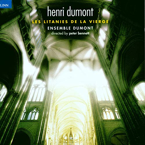 CD cover: cathedral interior with text "henri dumont" and "les litanies de la vierge".