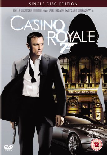 Casino Royale DVD cover featuring Daniel Craig as James Bond in a suit.