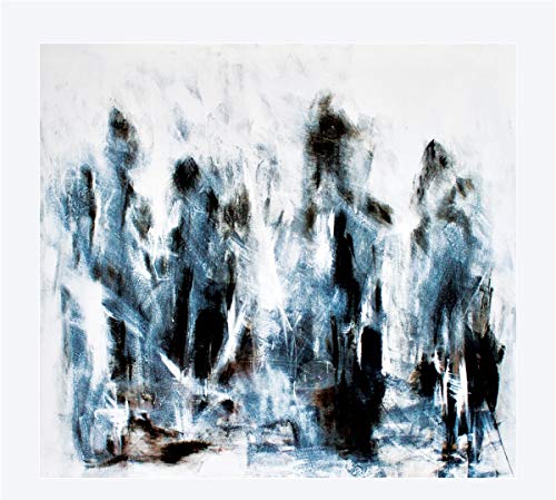 Abstract painting in shades of white, gray, and black, CD cover.
