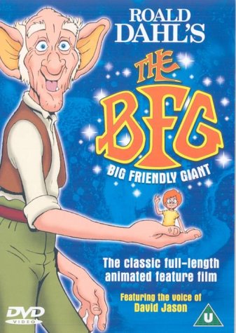 DVD cover for “The BFG” featuring the Giant and Sophie.