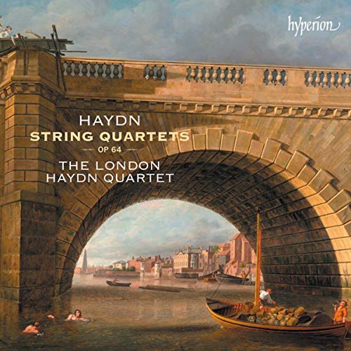 CD cover: stone bridge over water, text “Haydn String Quartets Op 64”.