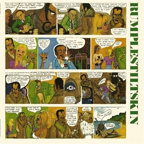 Album cover with a grid of colorful comic-style illustrations.
