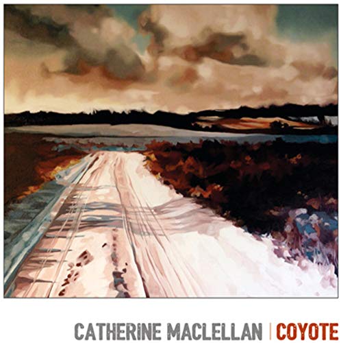 CD cover: painted landscape with a long road and cloudy sky.