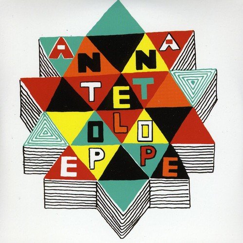 CD cover for Antelope’s “Crowns/The Flock” with geometric, colorful design.