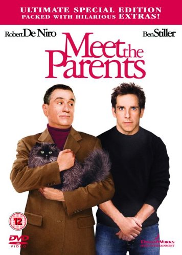 “Meet the Parents” DVD cover featuring Robert De Niro and Ben Stiller.