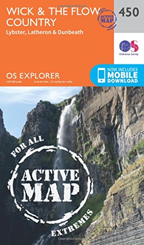OS Explorer Map Active (450) Wick and the Flow Country (OS Explorer Active Map)