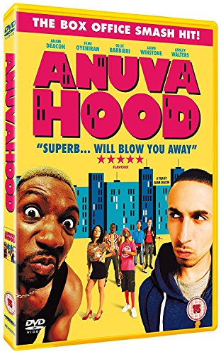DVD cover for "Anuvahood" featuring two men and a city skyline.