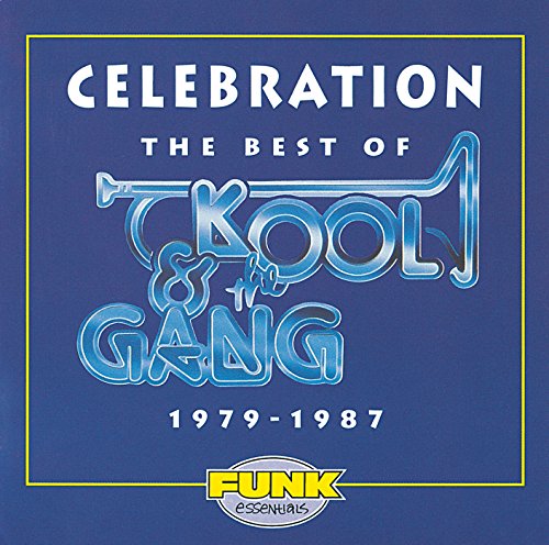 CD cover for Kool & The Gang Celebration The Best Of 1979-1987 on blue background.