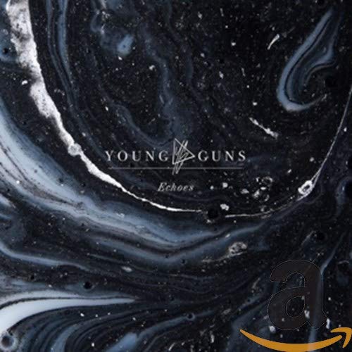 Young Guns - Echoes" CD cover with abstract black and white swirl design.