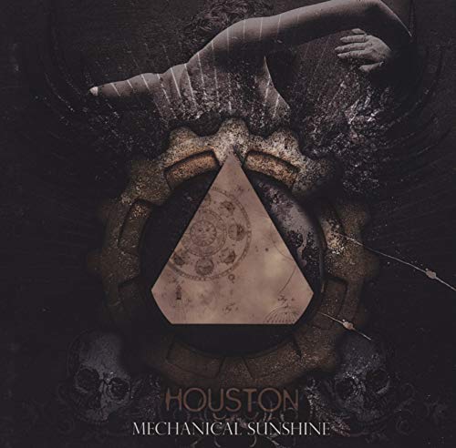 CD cover: dark, abstract art with gears, a figure, and the band name "Houston".