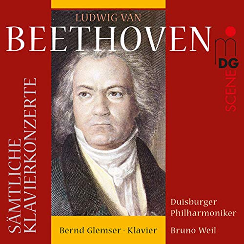 CD cover featuring a portrait of Ludwig van Beethoven and text details.