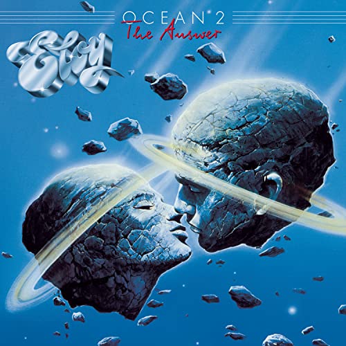 CD cover: two fractured heads face each other amidst space rocks.