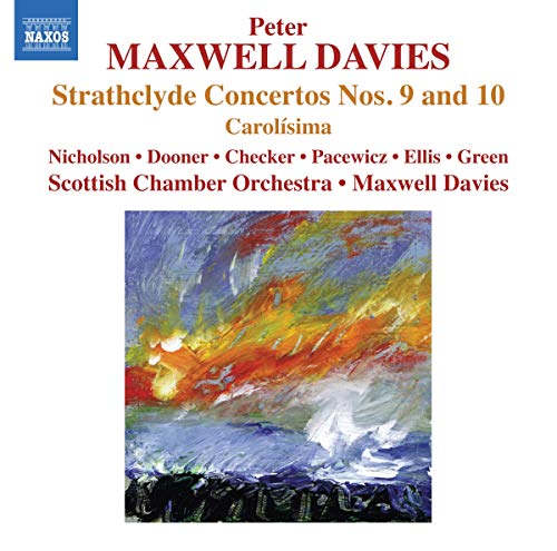 CD cover for Maxwell Davies’ Strathclyde Concertos with abstract painting.