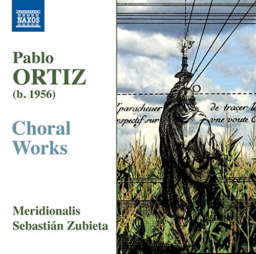 CD cover for Pablo Ortiz’s choral works, featuring a figure in a field.
