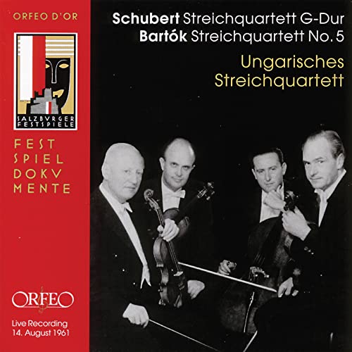 CD cover featuring a string quartet and portrait of musicians.