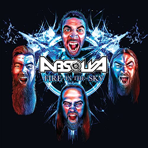CD cover for Absolva’s “Fire In The Sky” featuring four screaming men.