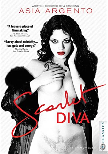 Scarlet Diva Blu-ray cover featuring Asia Argento in a dramatic pose.