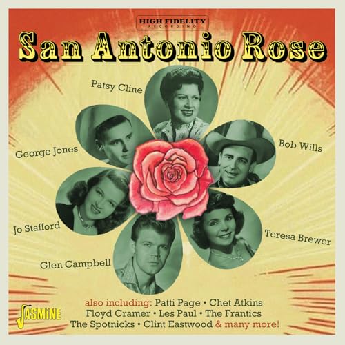 CD cover for "San Antonio Rose" featuring portraits and a rose.