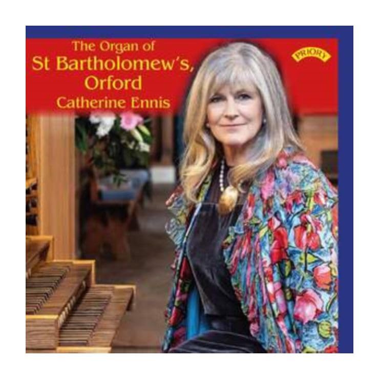 CD cover featuring Catherine Ennis, organ pipes, and church interior.