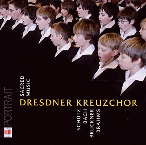 Boys' choir in white shirts with black jackets, album cover detail.
