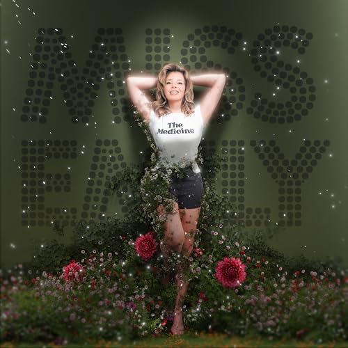 Album cover for “MISS EMILY - THE MEDICINE” featuring a woman in flowers.
