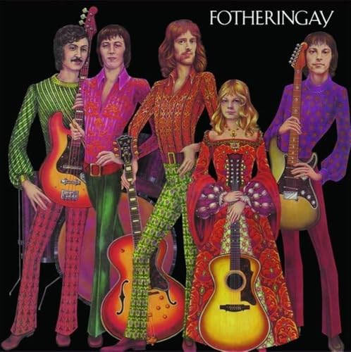 Fotheringay vinyl album cover featuring five musicians with instruments.