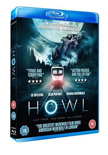 Howl" Blu-ray cover featuring a train and large werewolf silhouette.