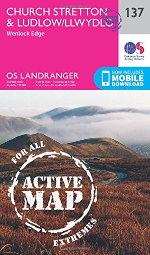 Landranger Active (137) Ludlow & Church Stretton, Wenlock Edge (OS Landranger Map)