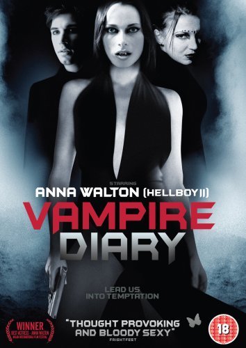 DVD cover for "Vampire Diary" featuring three pale figures in dark clothing.