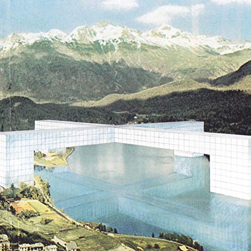 CD cover depicting a modern building against a mountainous landscape.