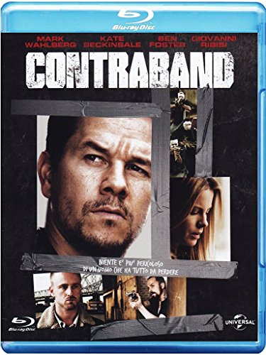 Blu-ray cover for "Contraband" featuring Mark Wahlberg and Kate Beckinsale.