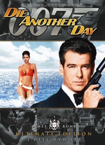 DVD cover for "Die Another Day" featuring Pierce Brosnan and Halle Berry.