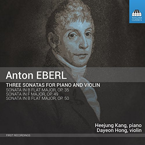 CD cover featuring a portrait of composer Anton Eberl and text details.