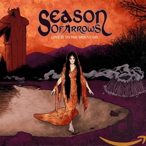 CD cover: woman in flowing dress before mountains and statues.