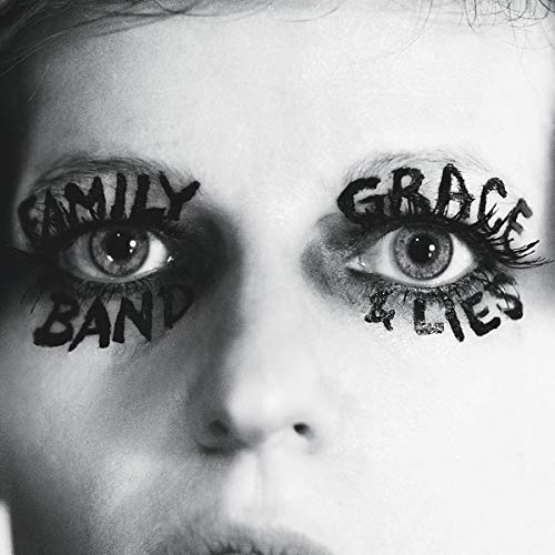 Black and white CD cover with eyes and text on eyelids.