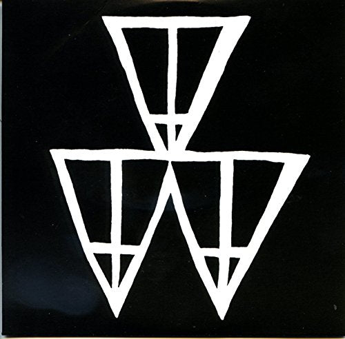 Black CD cover with a white, geometric, triangular symbol.