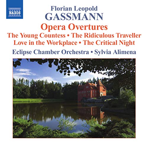 CD cover with castle reflected in a lake, text listing composers and performers.