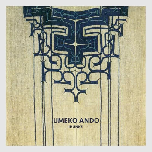 CD cover for Umeko Ando’s “Ihunke” featuring abstract blue Art Nouveau design.