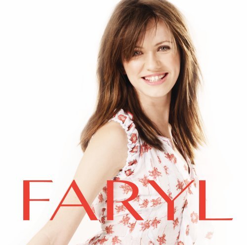 Faryl Smith portrait, smiling woman with brown hair, album title "FARYL".