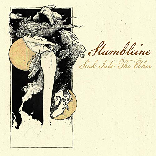 Art Nouveau style album cover with a nude figure and golden moon.