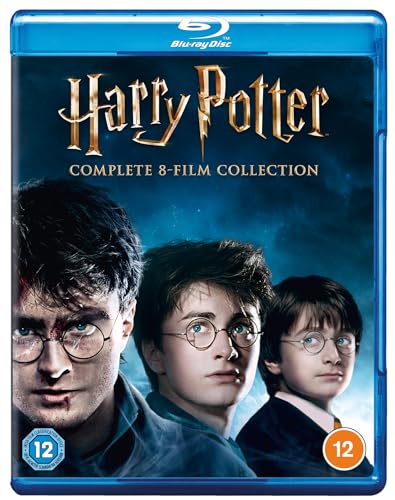Blu-ray case for the complete Harry Potter 8-film collection, featuring Harry.