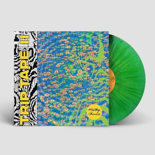 Milky Chance TRIP TAPE II vinyl record with green splatter design.