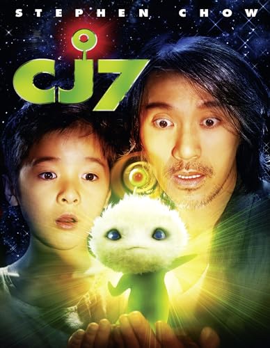 CJ7 Blu-ray cover featuring Stephen Chow, a child, and a small alien creature.