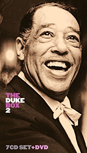 Duke Ellington smiling portrait on cover of "The Duke Box 2" music set.