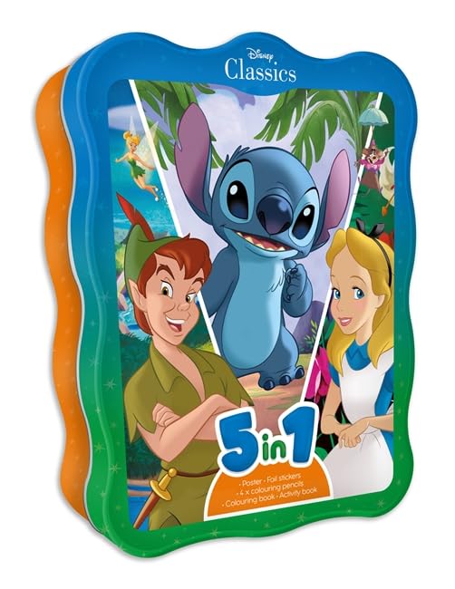 Disney Classics: 5-in-1 Activity Books Tin