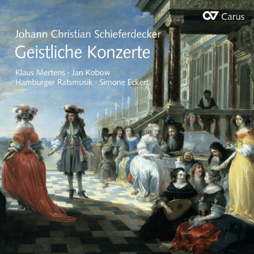 CD cover: Baroque painting of figures on a palace balcony.