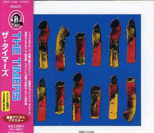 CD cover for āThe Timersā featuring abstract red and yellow candle shapes.