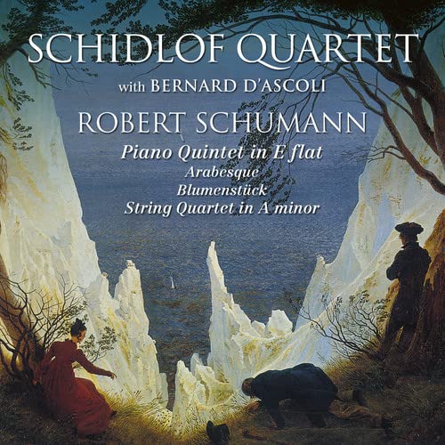 CD cover: Schidlof Quartet performing Schumann, with painted landscape imagery.